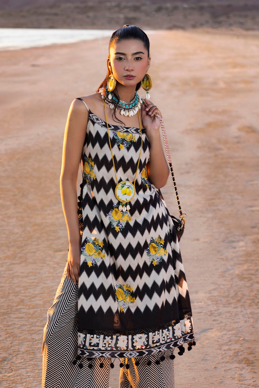 Tangerine By Gul Ahmed Embroidered Printed Summer Lawn'25 Unstitched 2pcs