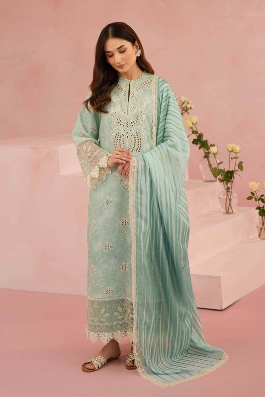 Floral Charm By Afrozeh Embroidered Lawn Unstitched 3pcs - Jotey