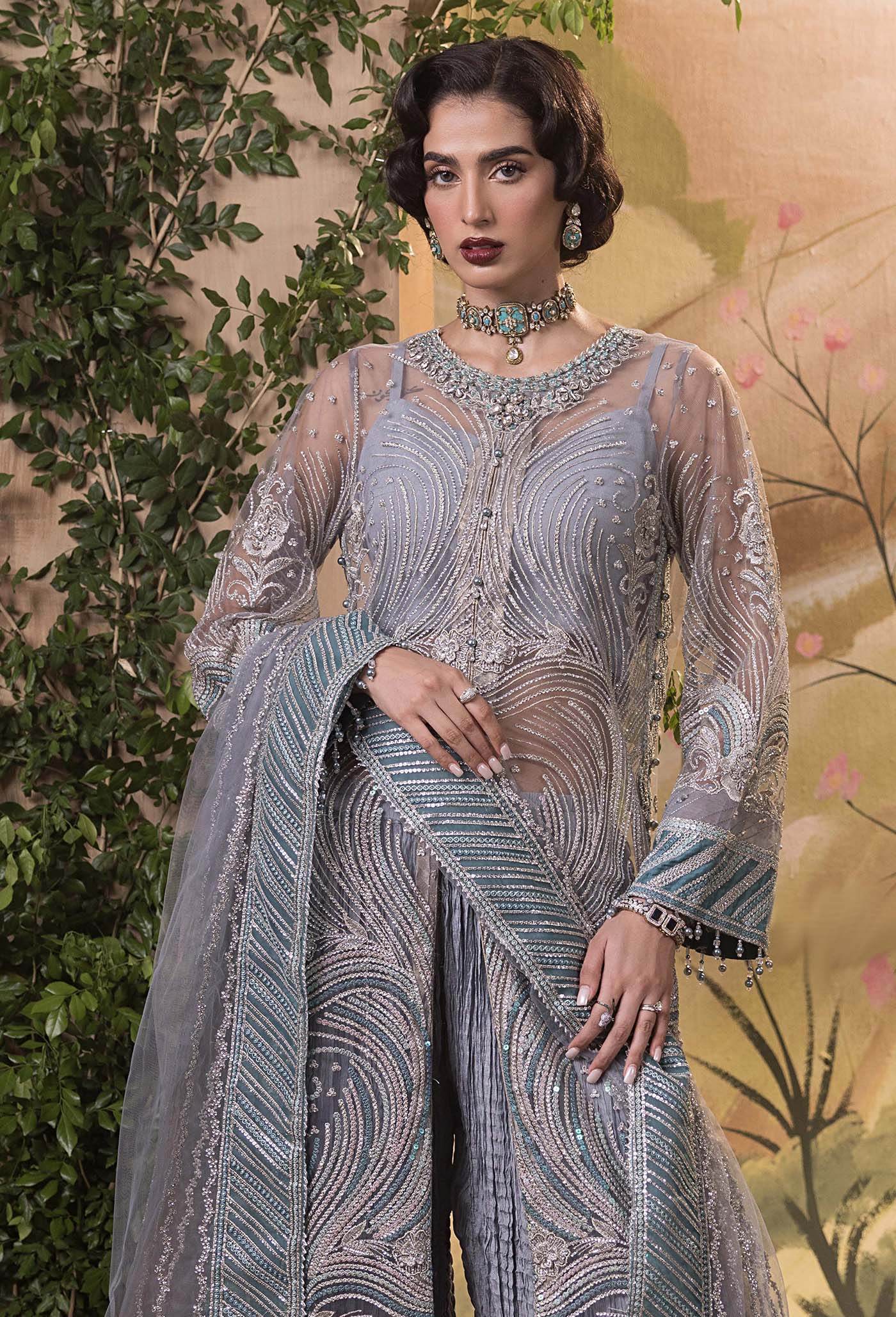 Adan's Libas Elysion Embroidered Festive Unstitched 3pcs - Jotey