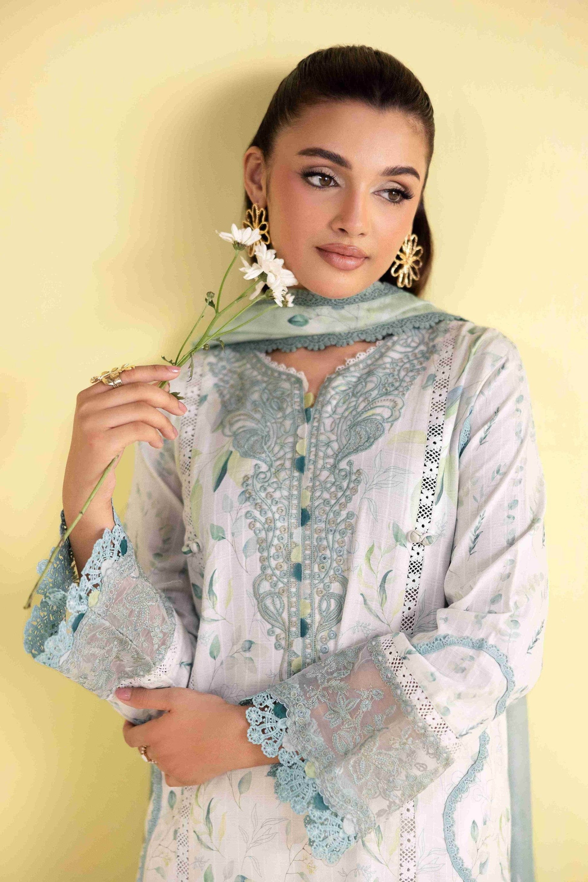 Aabyaan Eid Pret'25 Embroidered Stitched 3pcs - Jotey