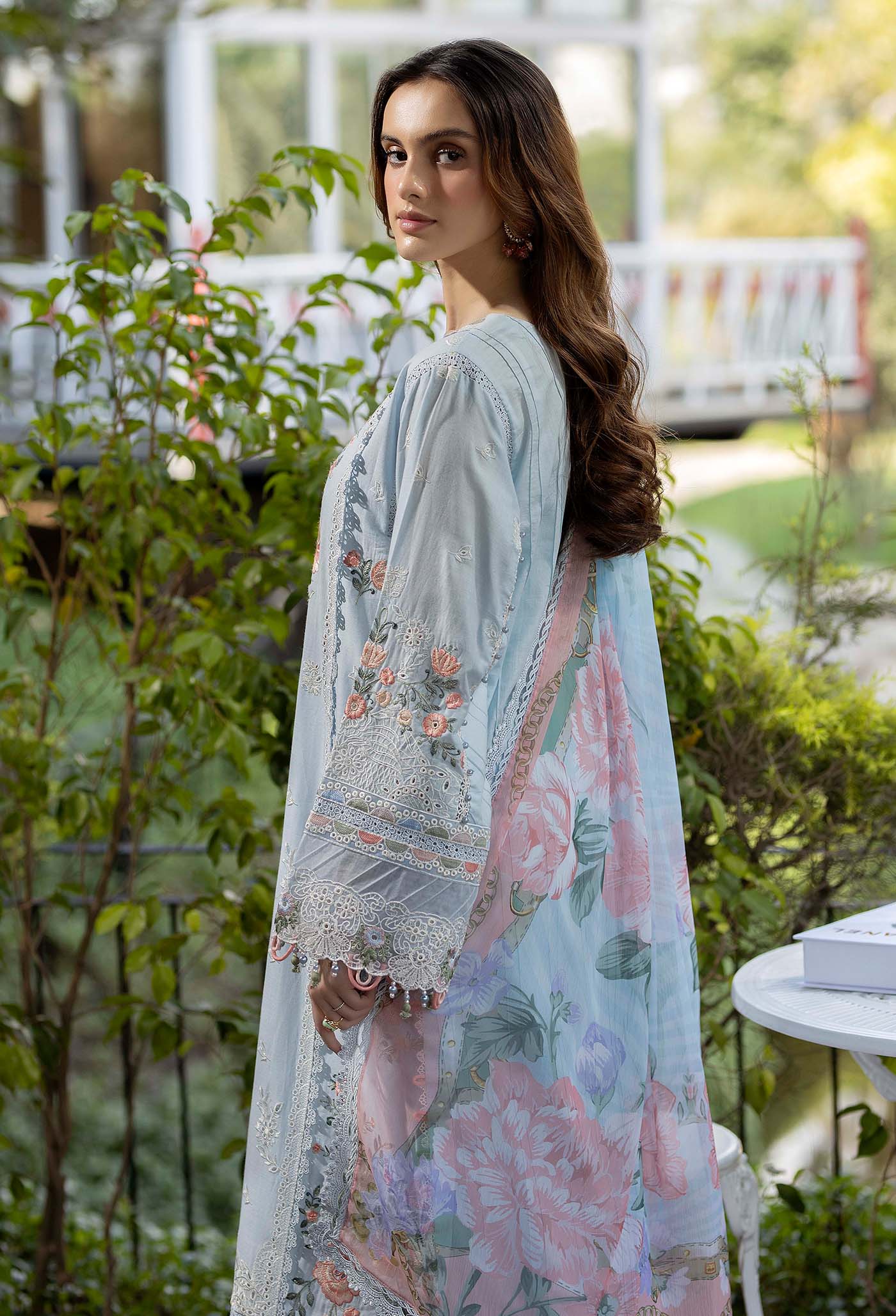 Adan's Libas Gardenia Embroiderd Unstitched Lawn 3 Piece