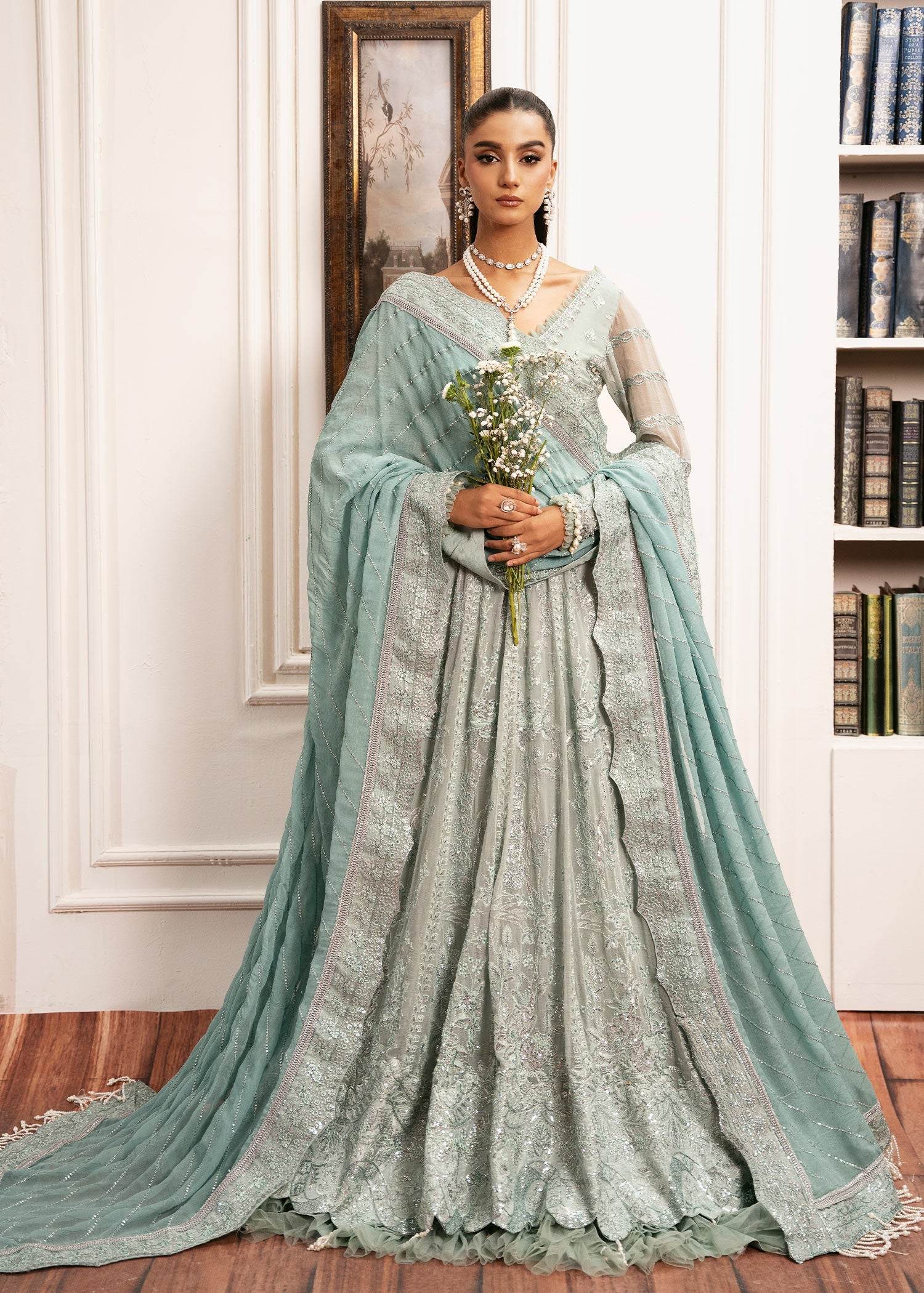 INAYAT Luxury Wedding Formals Unstitched 3pcs - Jotey