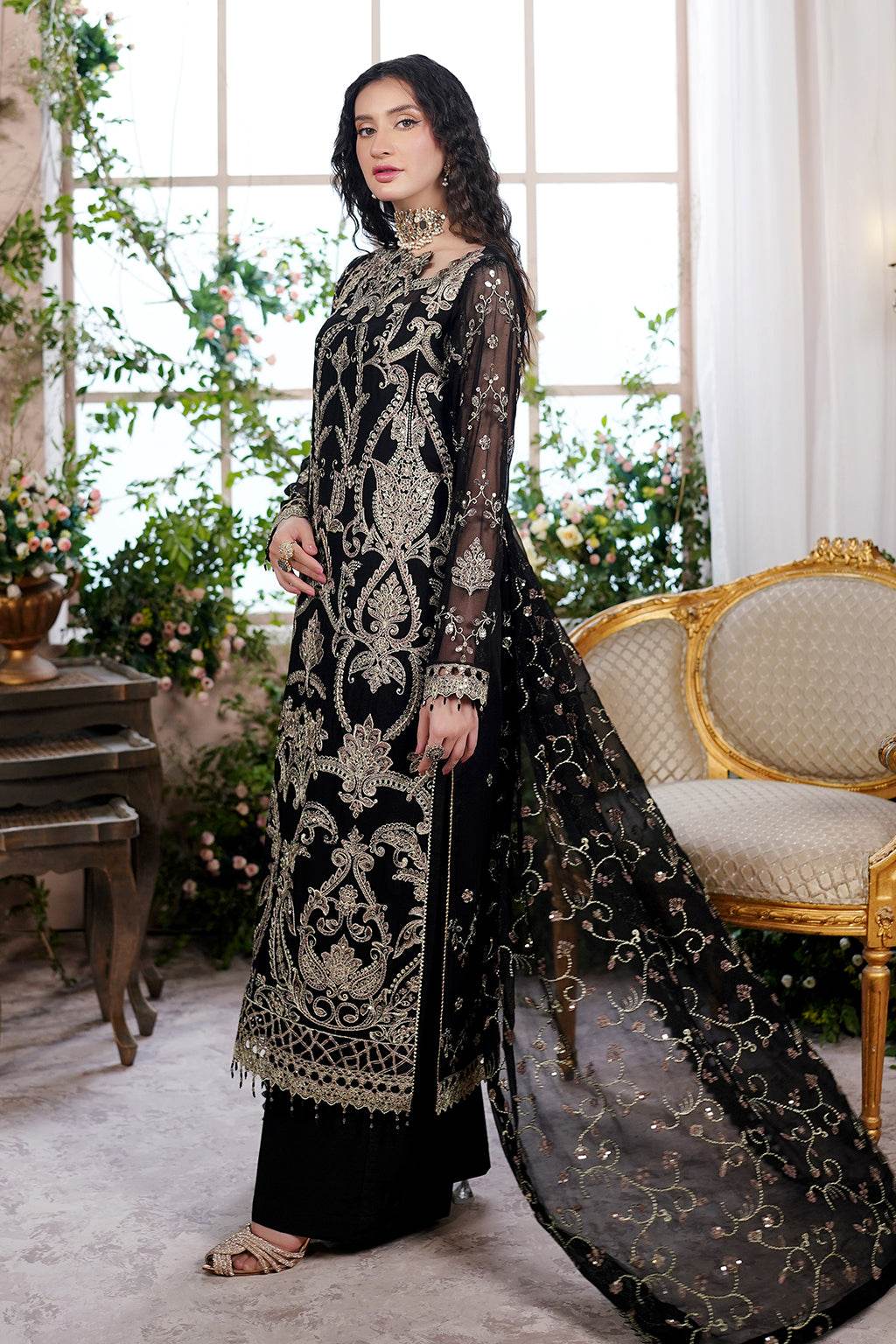 Aarzu Luxury Embroidered Vol-03 Unstitched 3Pcs - Jotey