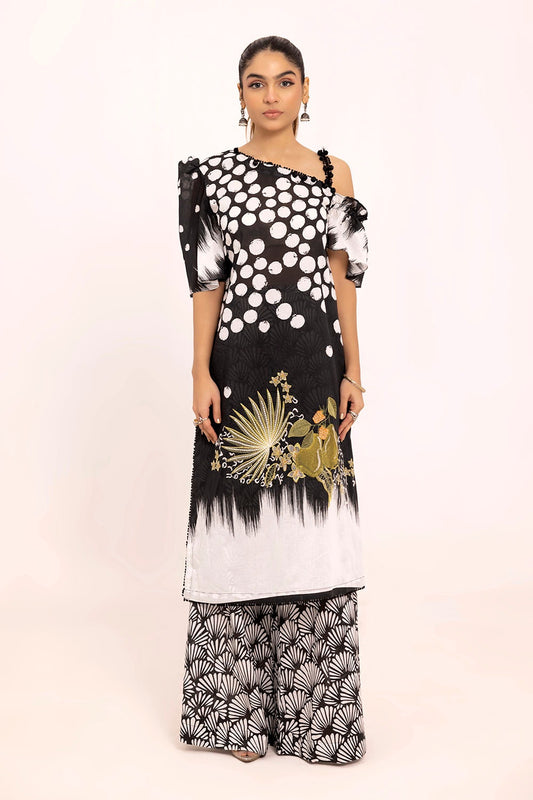 Tangerine By Gul Ahmed Embroidered Printed Summer Lawn'25 Unstitched 2pcs