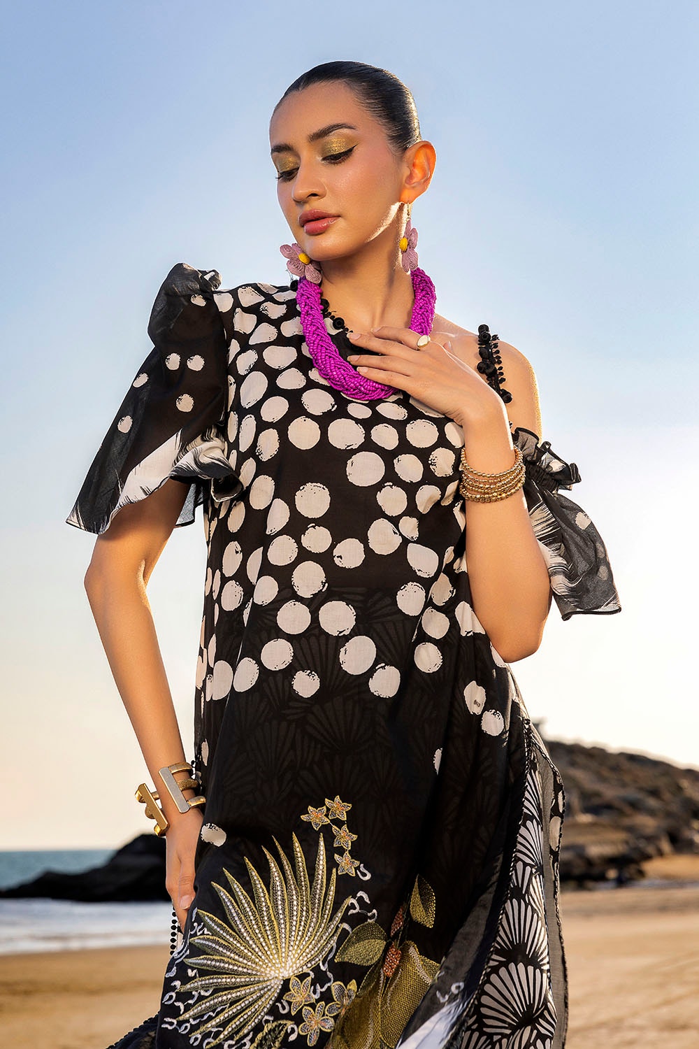 Tangerine By Gul Ahmed Embroidered Printed Summer Lawn'25 Unstitched 2pcs