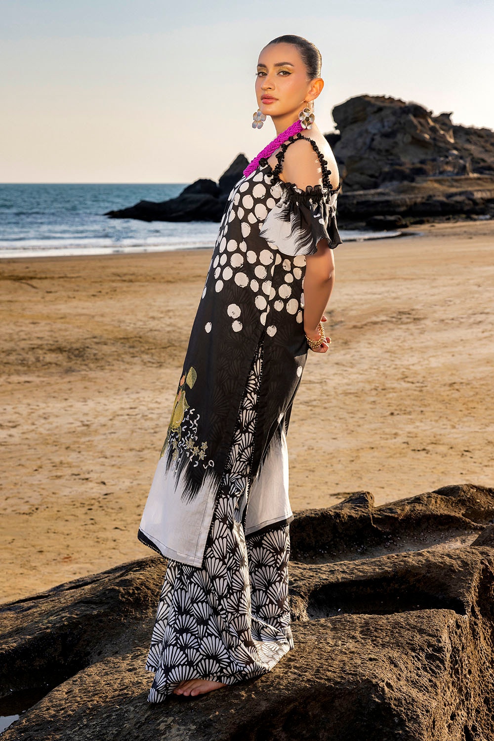 Tangerine By Gul Ahmed Embroidered Printed Summer Lawn'25 Unstitched 2pcs