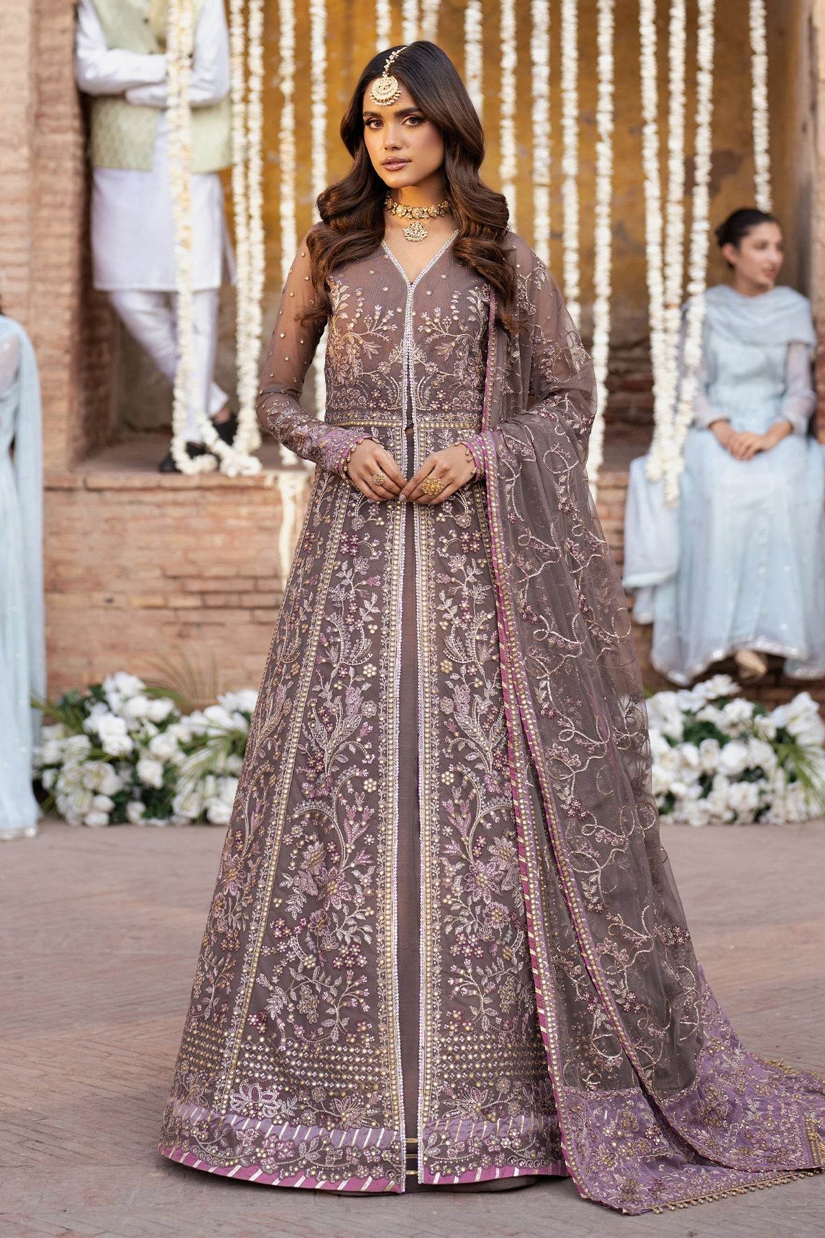 Shehnai By Zarif Embroidered Luxury Wedding Unstitched 3pcs - Jotey
