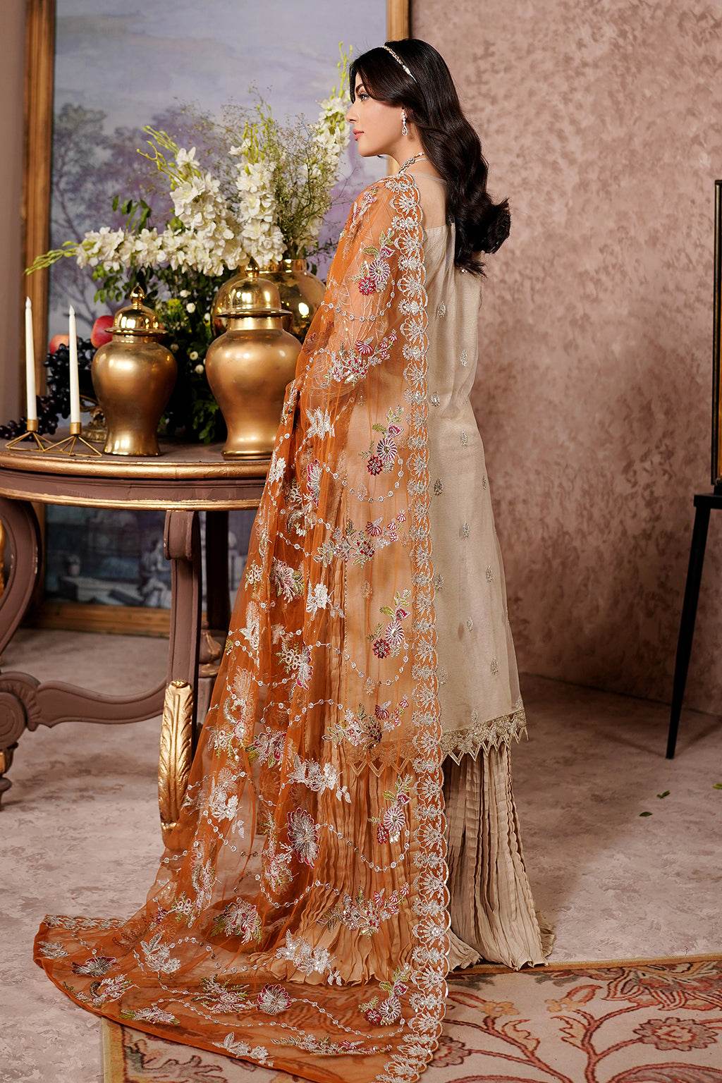 Aarzu Luxury Embroidered Vol-03 Unstitched 3Pcs - Jotey