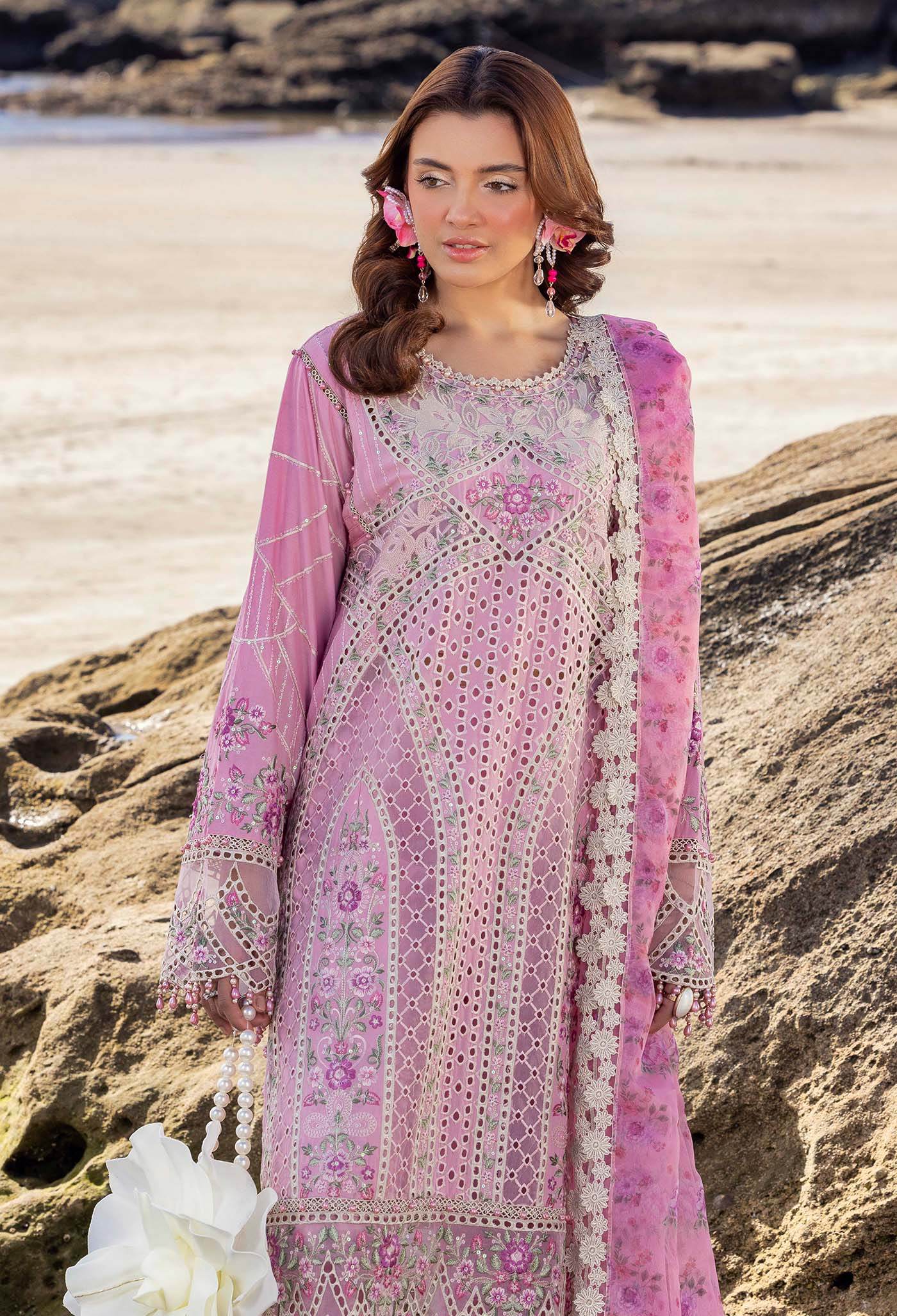 Adans Libas Lasserkari Embroidered Premium Lawn Unstitched 3 Piece - Jotey