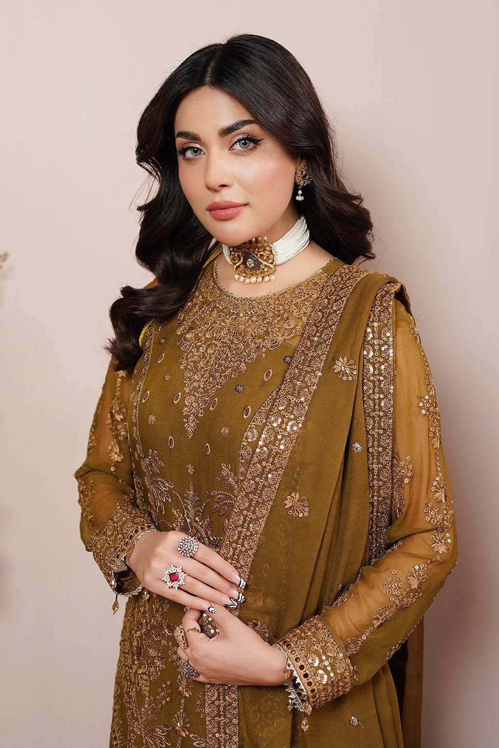 Aarzu Luxury Embroidered Vol-03 Unstitched 3Pcs - Jotey