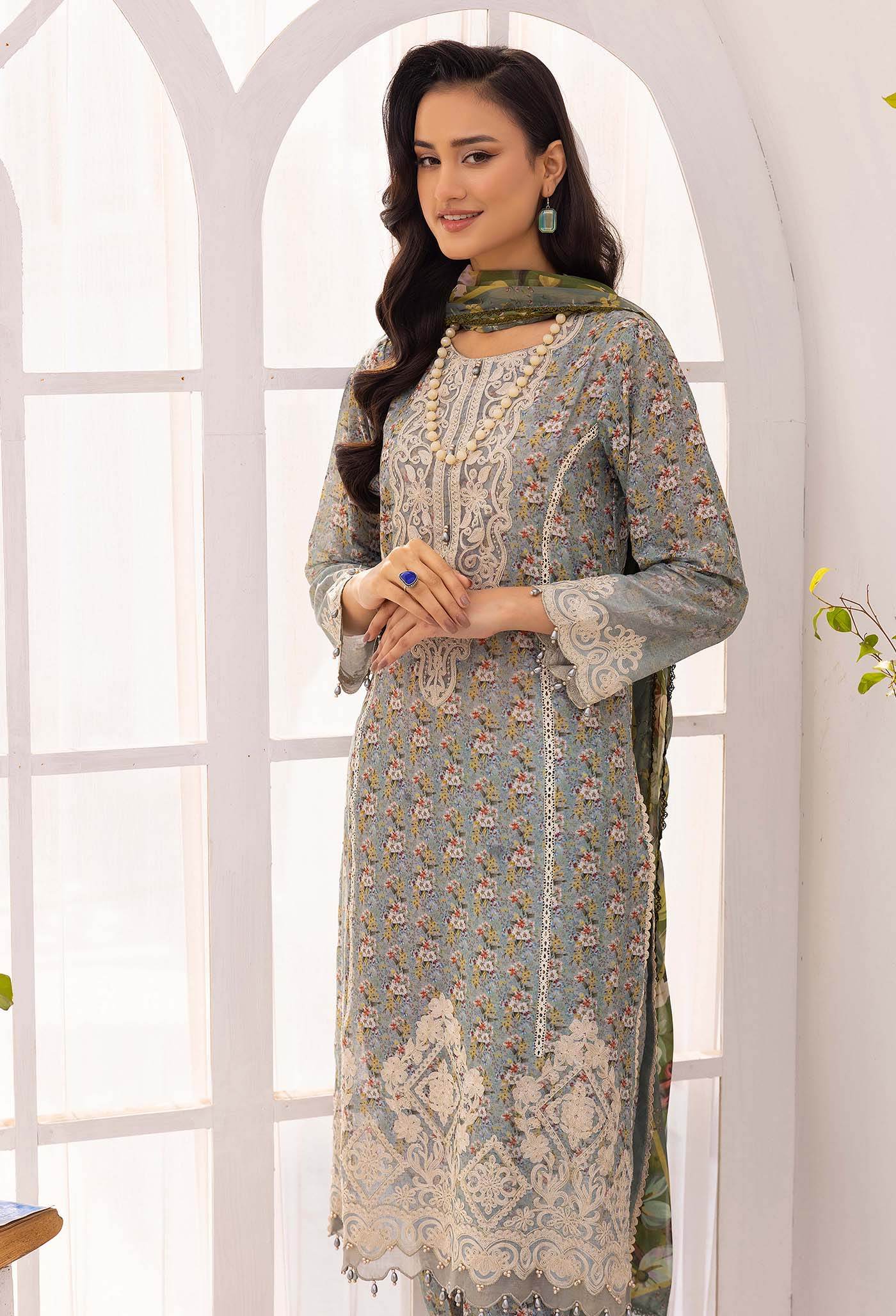 Solana By Adans Libas Printed Lawn Unstitched 3 Piece - Jotey