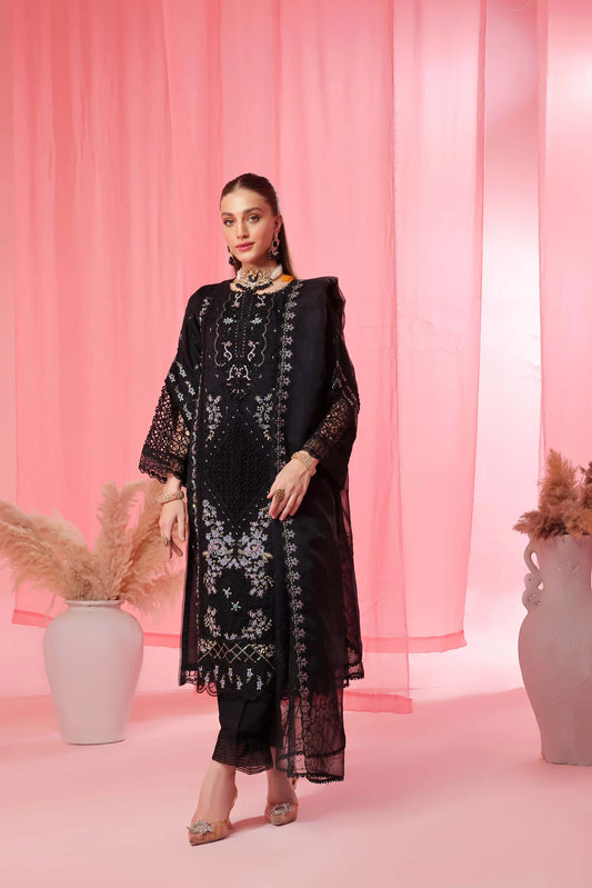 Noori By Guzel Embroidered Organza Stitched 3pcs