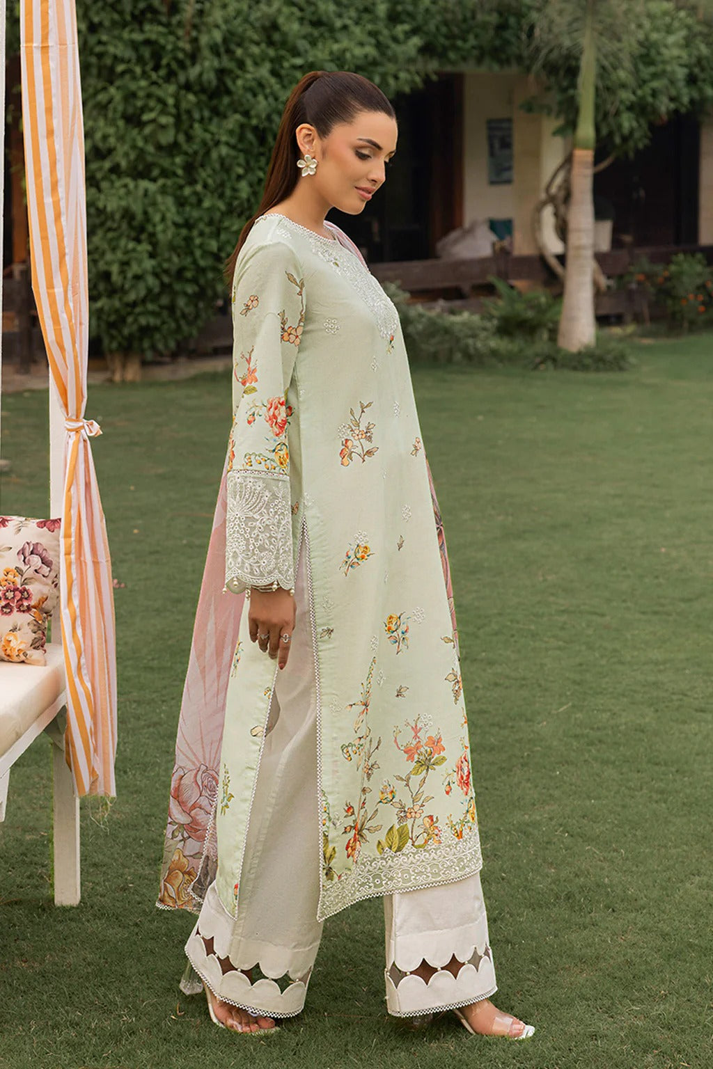 Mojito by Saad Sheikh Embroidered with Boring and Printed Lawn Unstitched 3Pcs