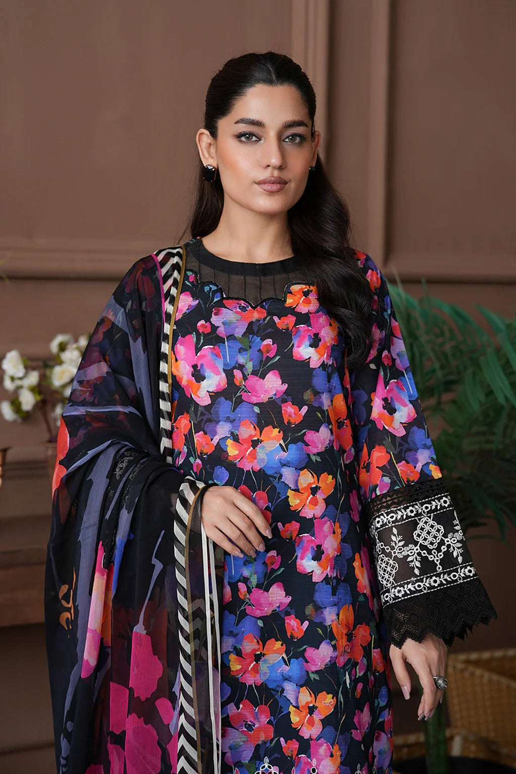 Shahzeen By Johra Embroidered Chikankari Printed Lawn Unstitched 3Pcs