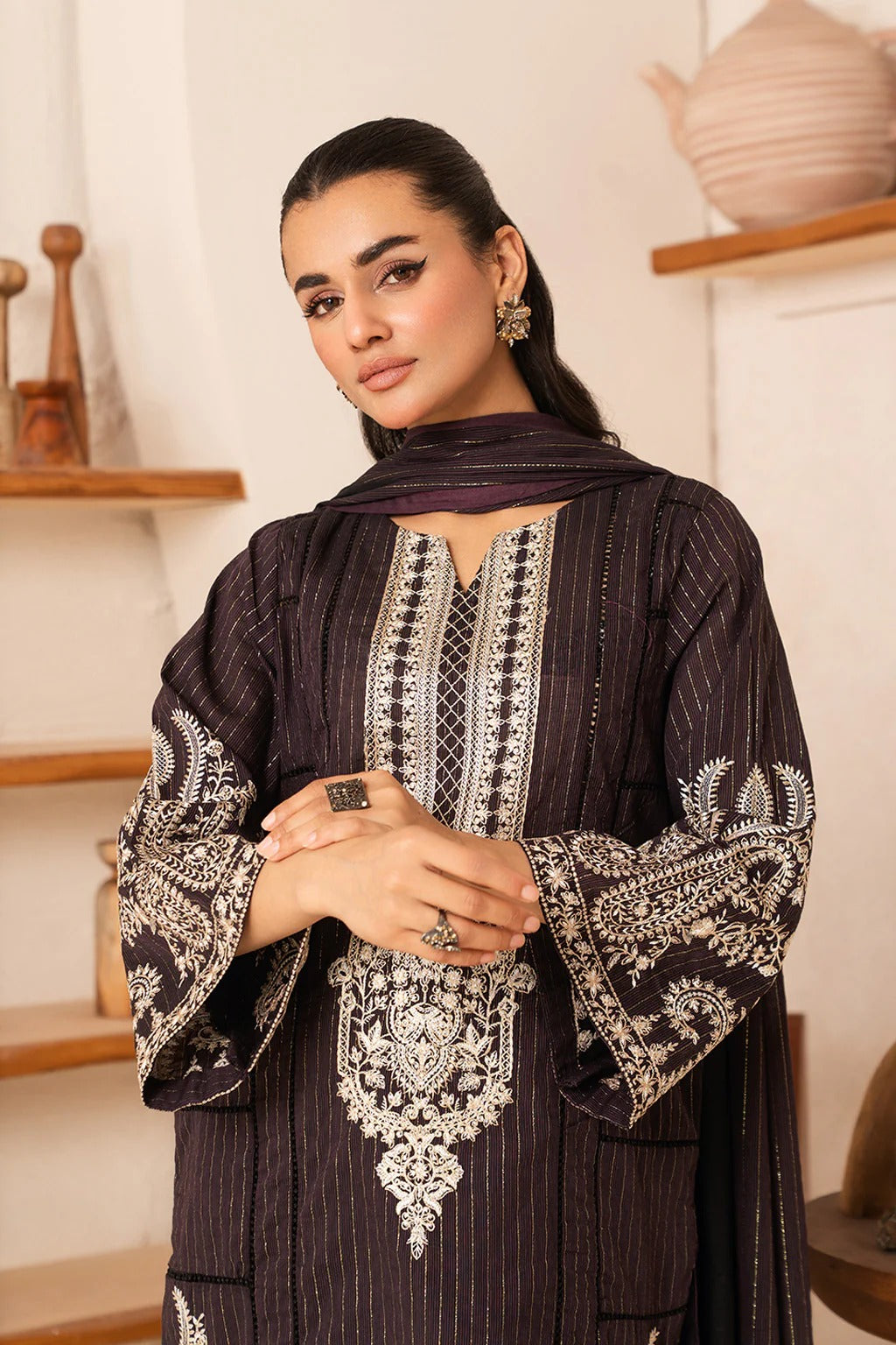 Rizil by Johra Embroidered Fancy Lawn Unstitched 3Pcs