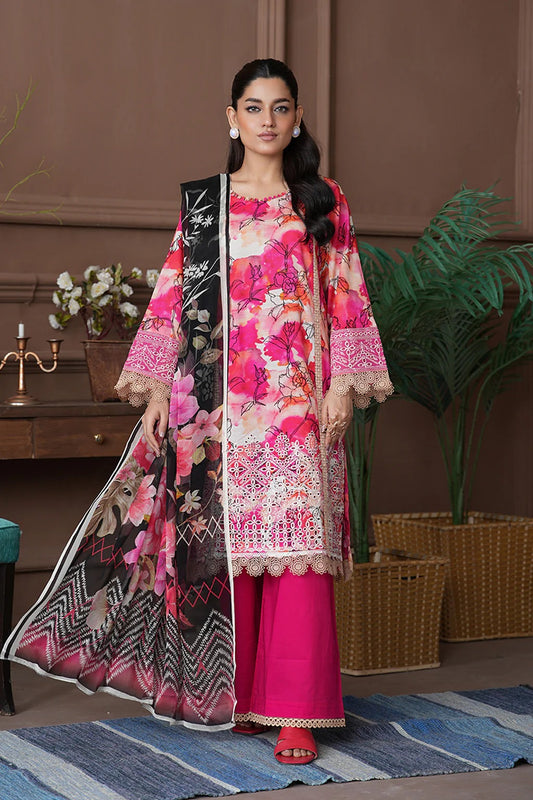 Shahzeen By Johra Embroidered Chikankari Printed Lawn Unstitched 3Pcs