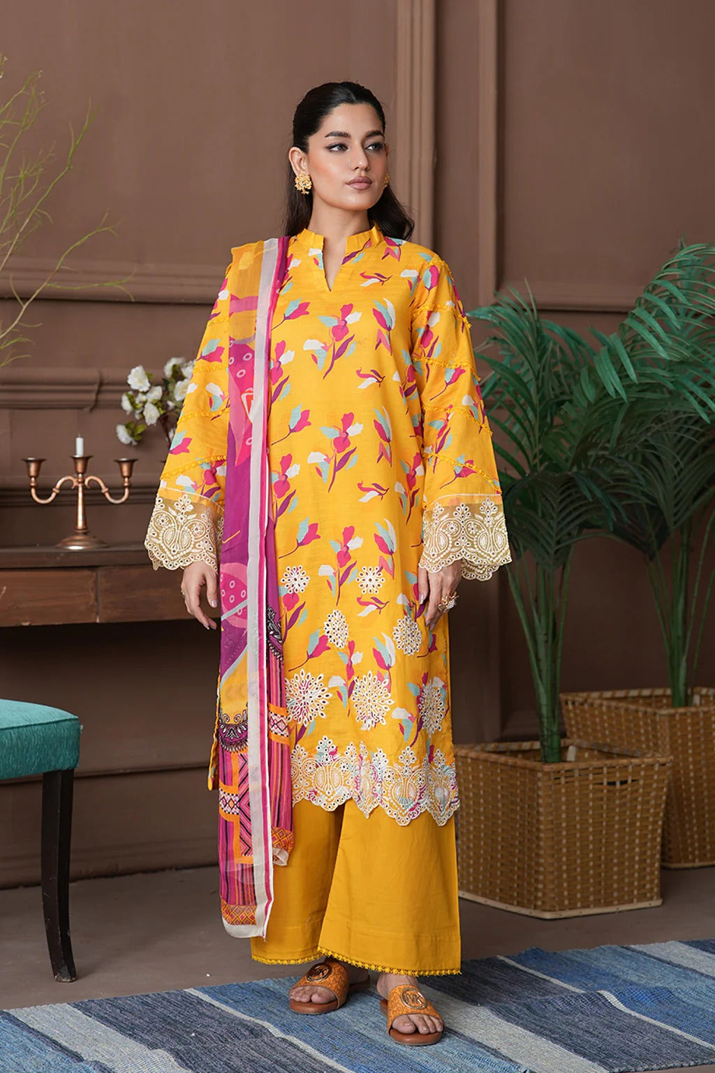 Shahzeen By Johra Embroidered Chikankari Printed Lawn Unstitched 3Pcs