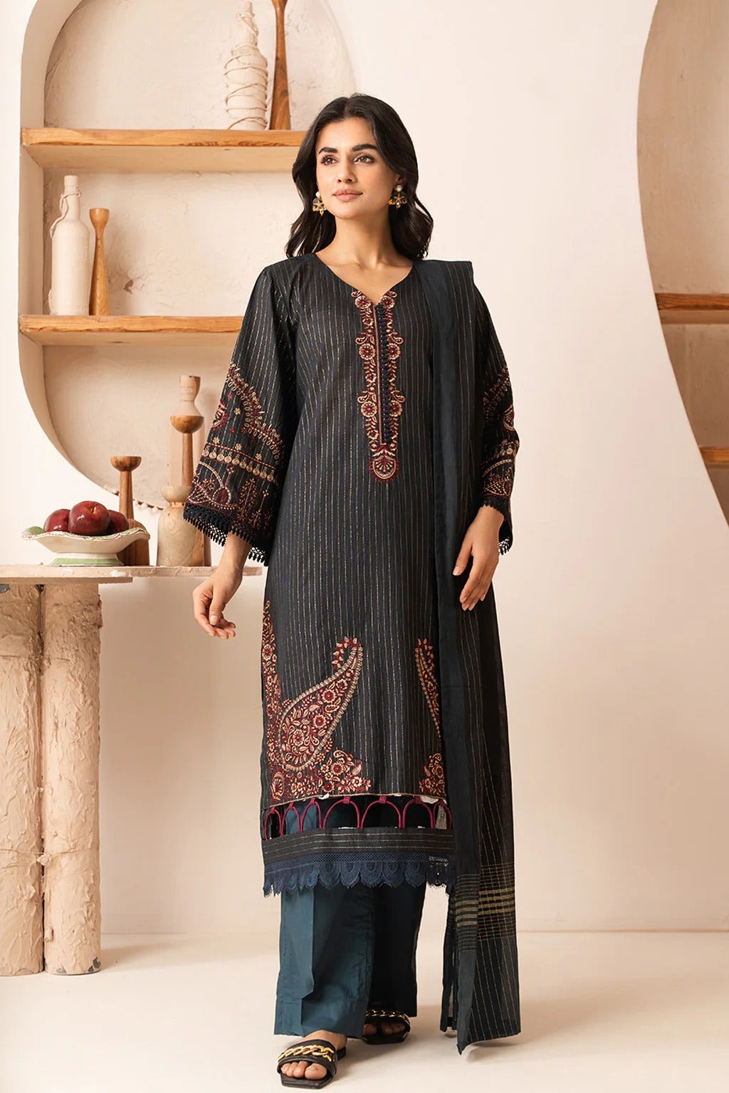 Rizil by Johra Embroidered Fancy Lawn Unstitched 3Pcs
