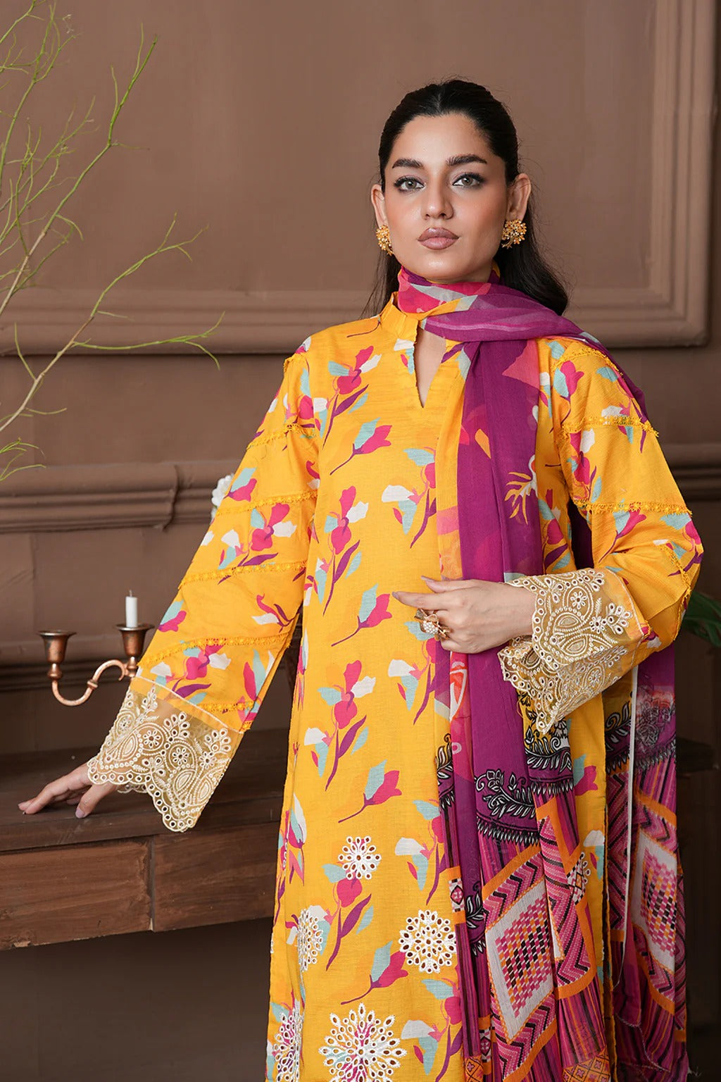 Shahzeen By Johra Embroidered Chikankari Printed Lawn Unstitched 3Pcs