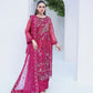 Rozal By Zebtan Embroidered Chiffon Unstitched 3pcs