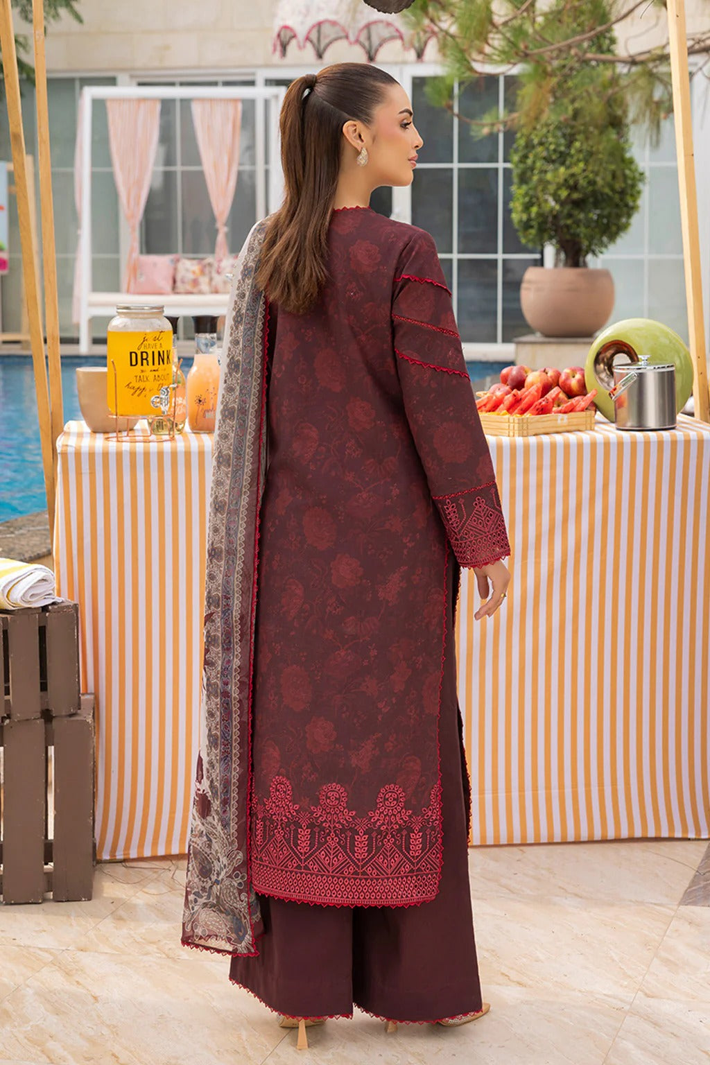 Mojito by Saad Sheikh Embroidered with Boring and Printed Lawn Unstitched 3Pcs