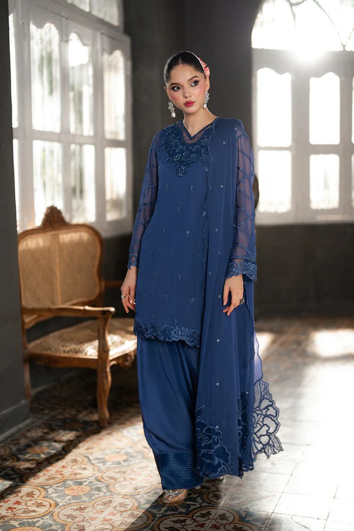 Azure Ensembles Festive Chiffon Unstitched 3Pcs