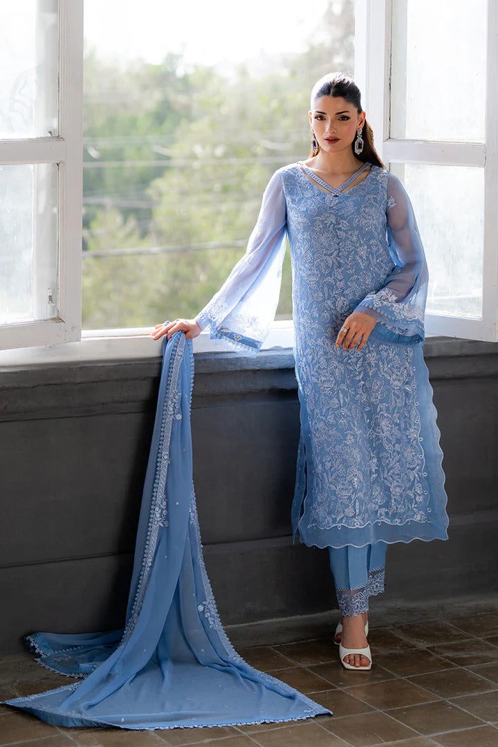 Azure Ensembles Festive Chiffon Unstitched 3Pcs