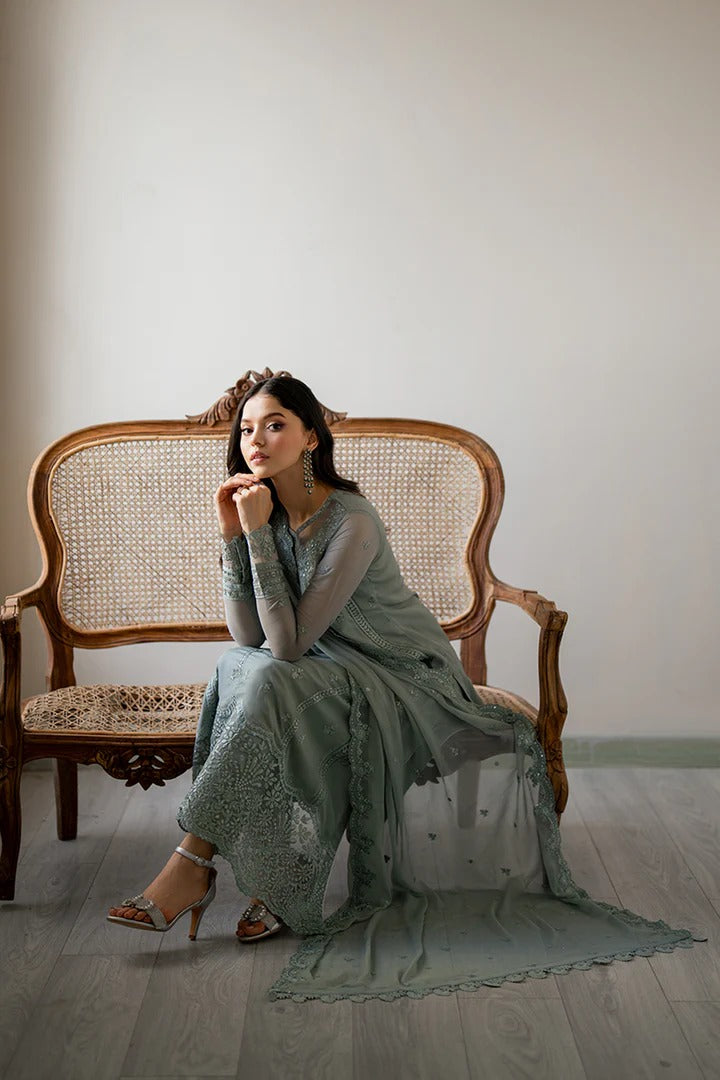 Azure Ensembles Festive Chiffon Unstitched 3Pcs