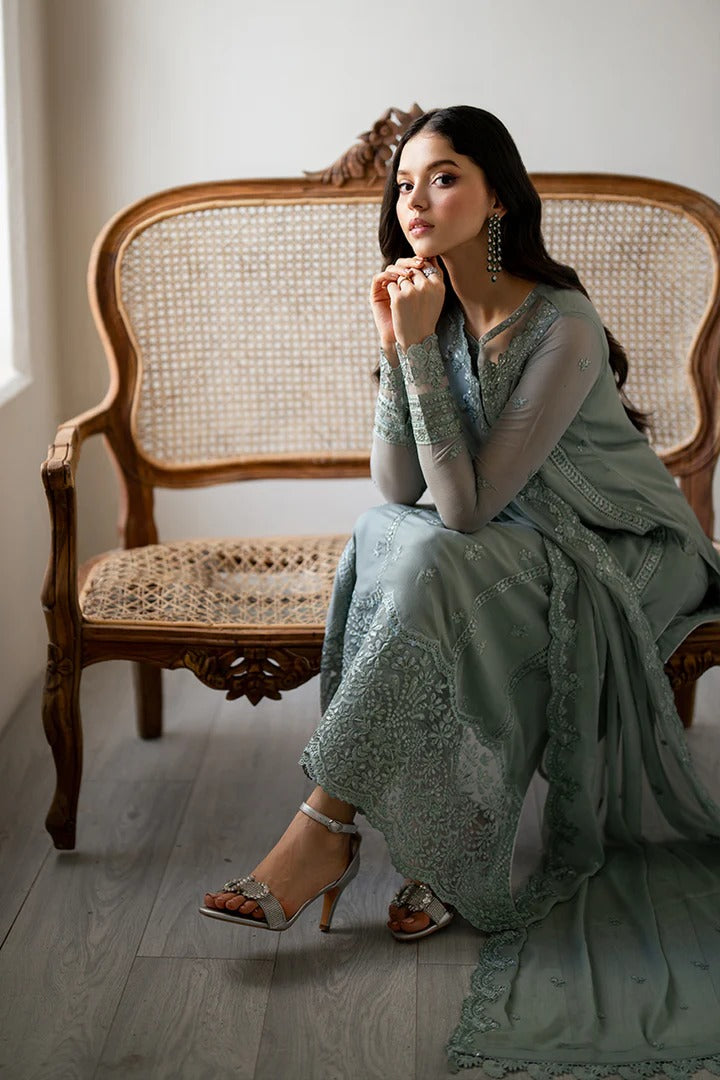 Azure Ensembles Festive Chiffon Unstitched 3Pcs