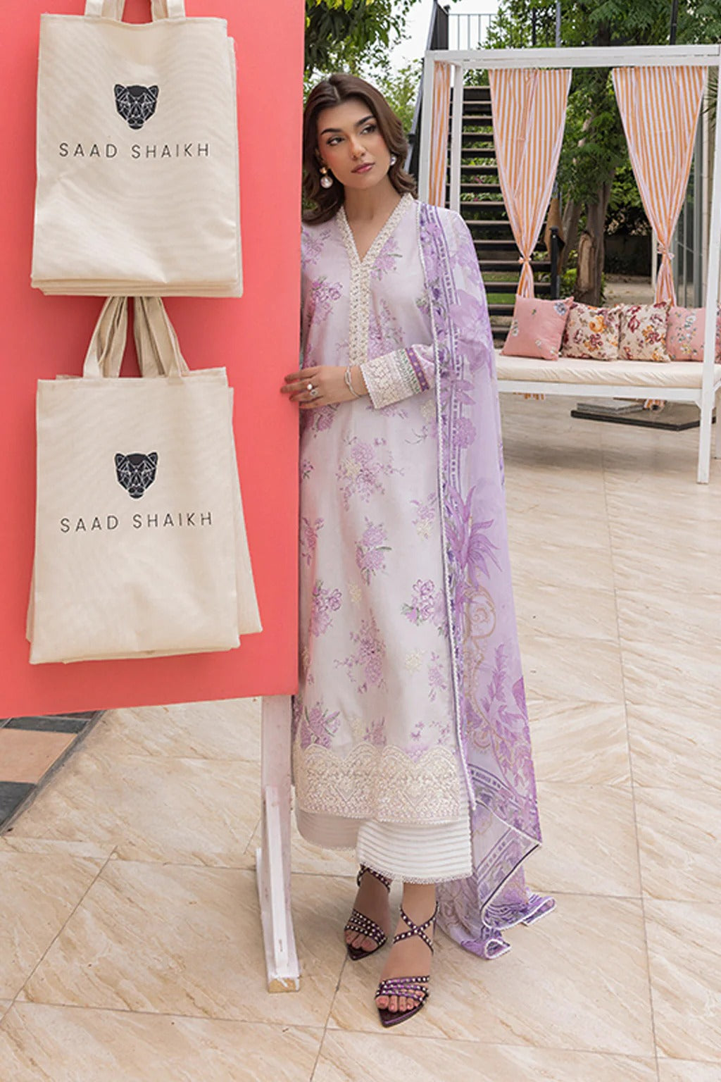 Mojito by Saad Sheikh Embroidered with Boring and Printed Lawn Unstitched 3Pcs