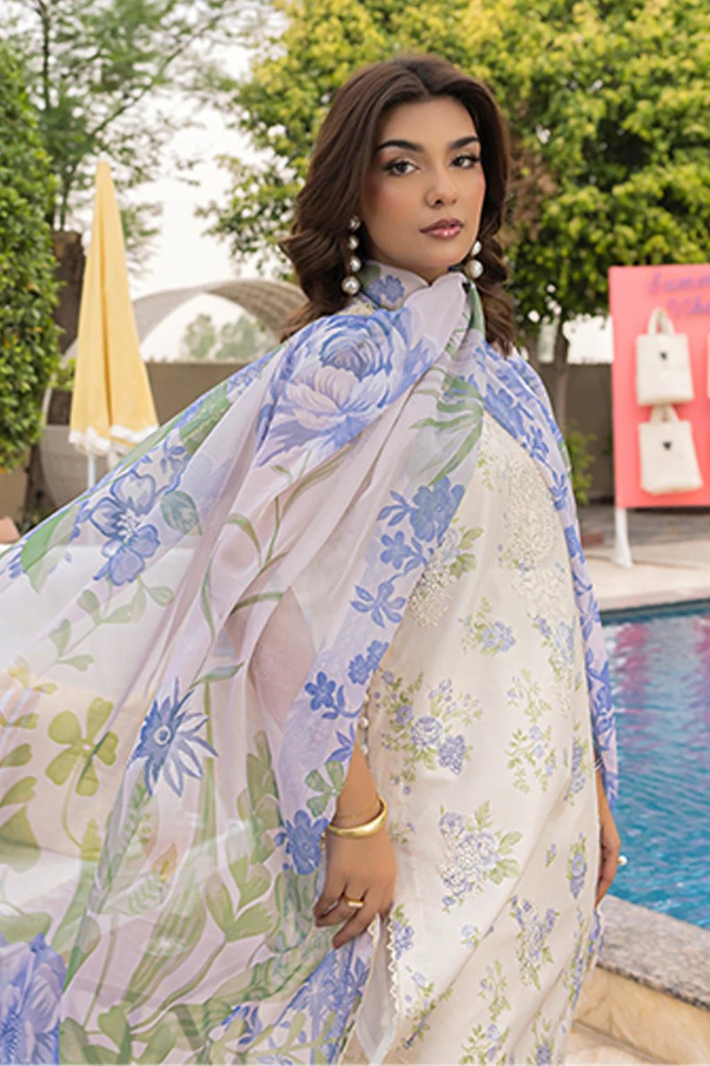 Mojito by Saad Sheikh Embroidered with Boring and Printed Lawn Unstitched 3Pcs