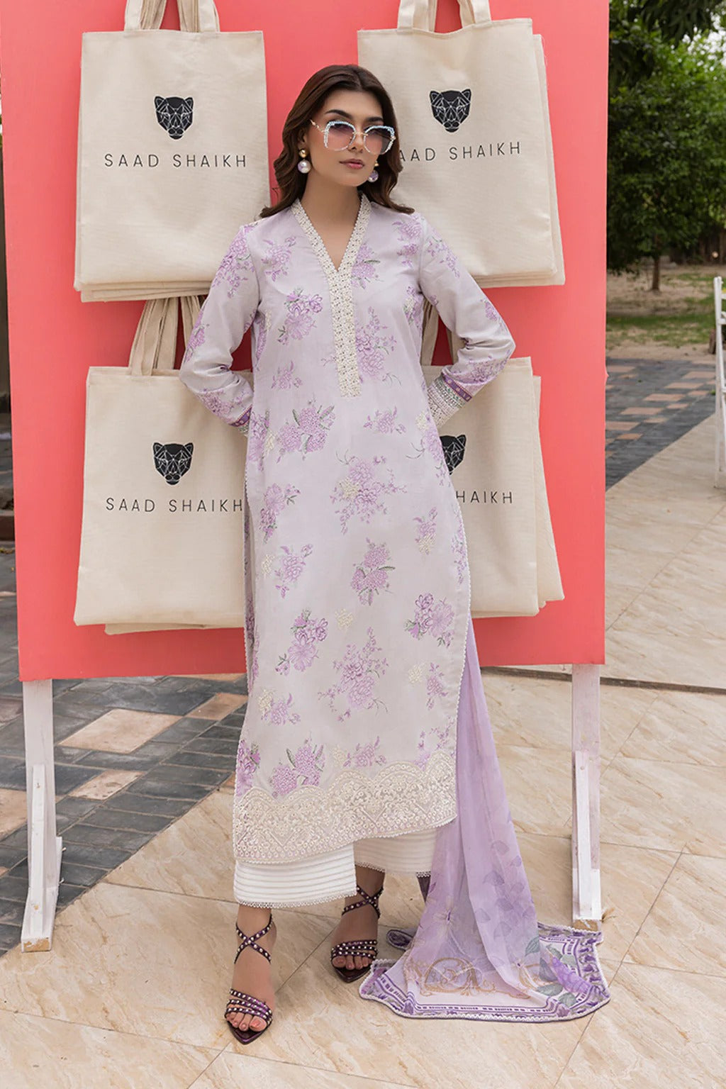 Mojito by Saad Sheikh Embroidered with Boring and Printed Lawn Unstitched 3Pcs