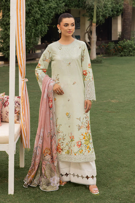 Mojito by Saad Sheikh Embroidered with Boring and Printed Lawn Unstitched 3Pcs