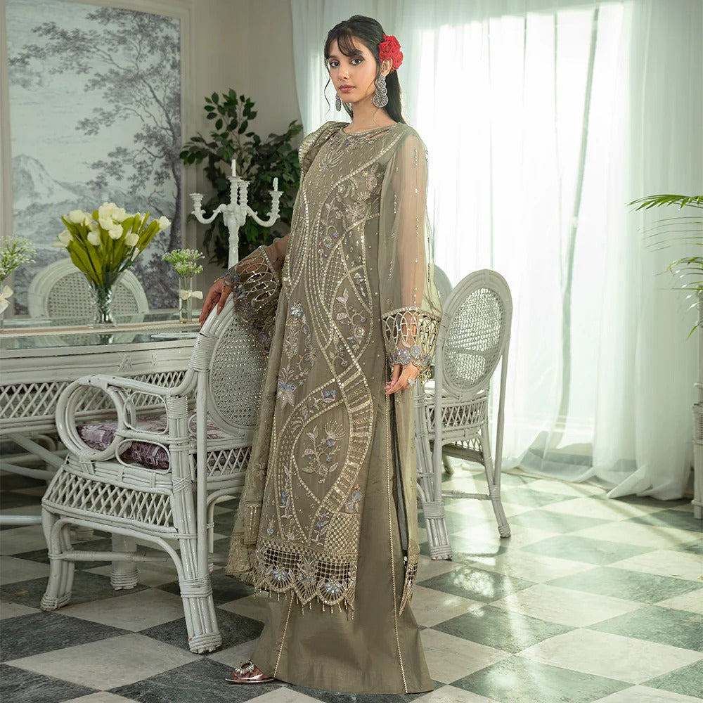 Mahroosh by Zebtan Embroidered Organza Unstitched 3Pcs