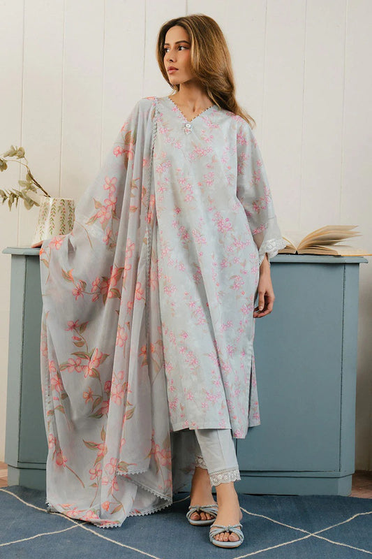 Cross Stitch Daily Digital Printed Lawn Collection'25 Unstitched 3pcs