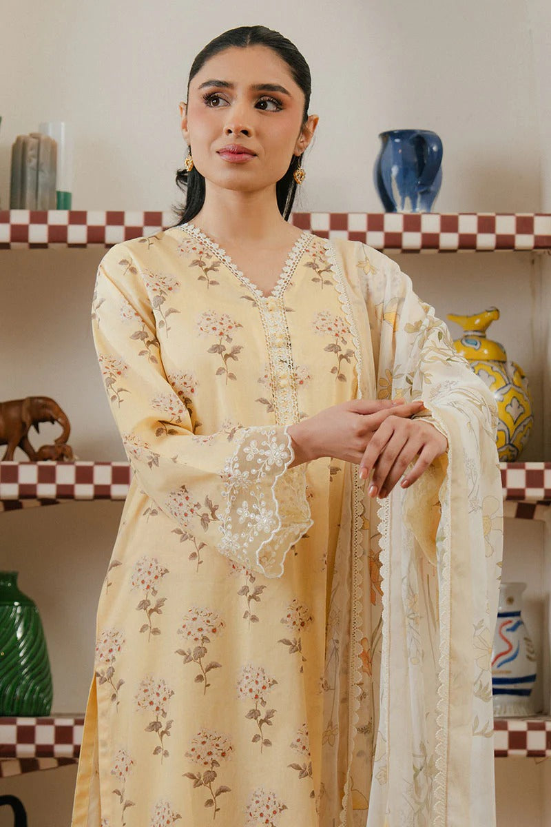 Cross Stitch Daily Digital Printed Lawn Collection'25 Unstitched 3pcs