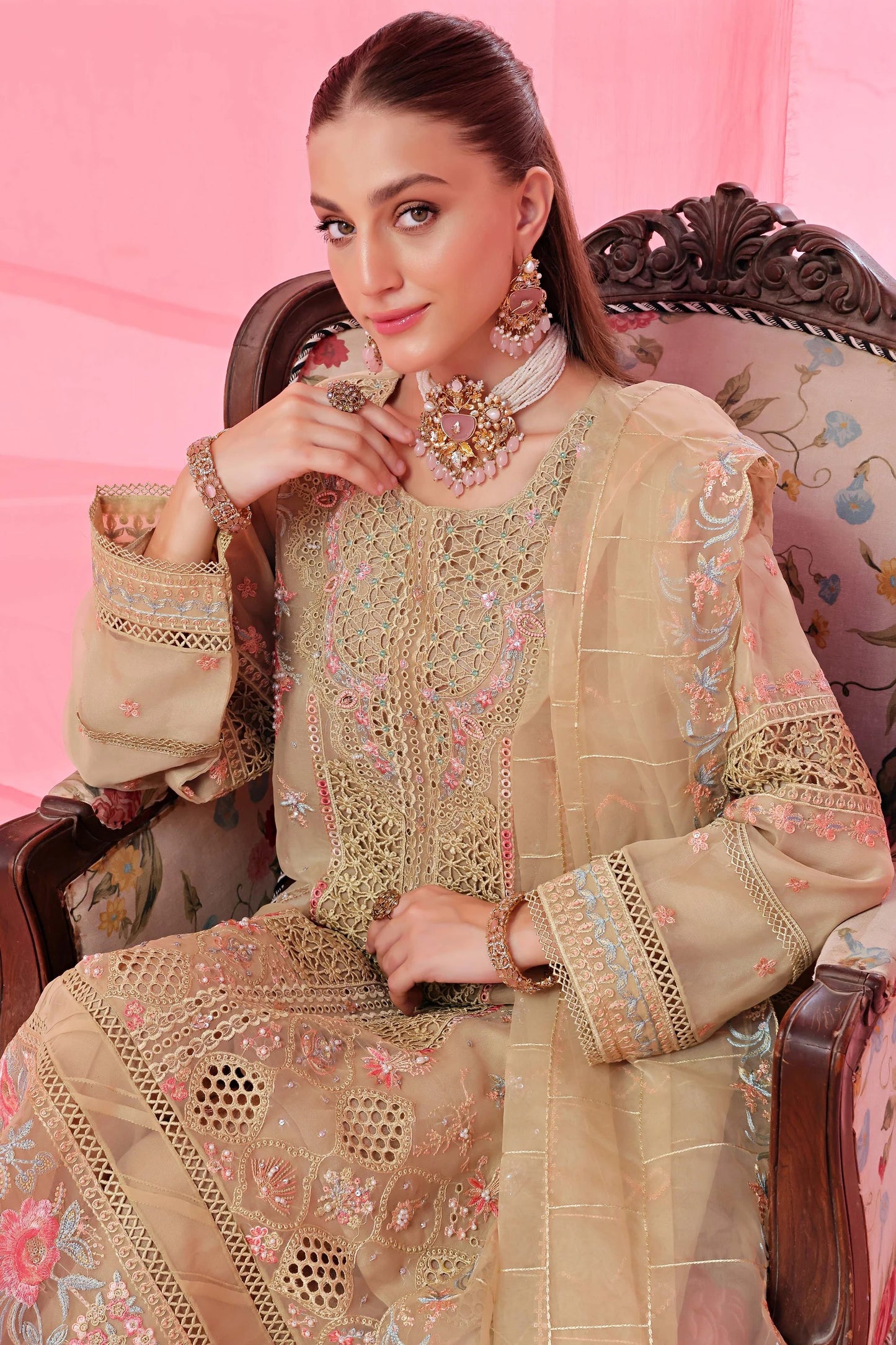 Noori By Guzel Embroidered Organza Stitched 3pcs