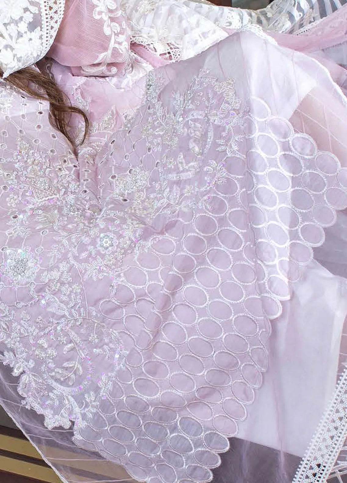 Shu Luxury Embroidered Unstitched 3Pcs - Jotey