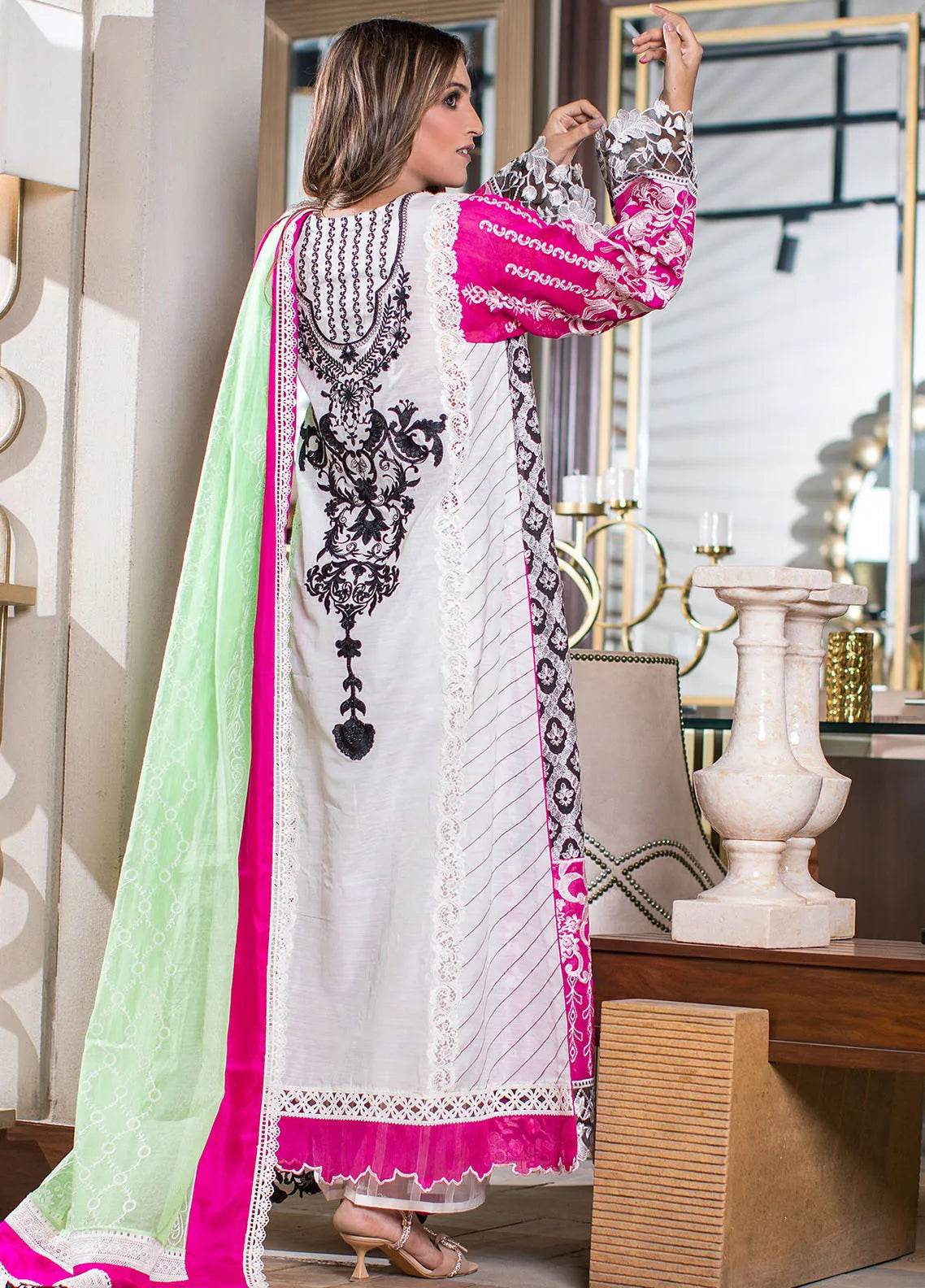 Shu Luxury Embroidered Unstitched 3Pcs - Jotey