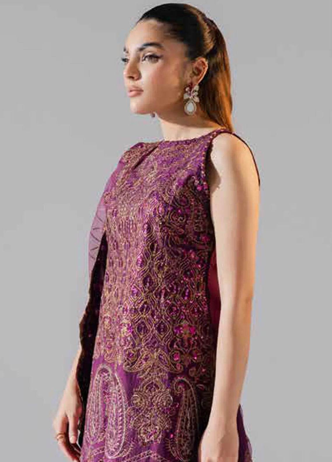 Zarez By Freesia Luxury Embroidered Unstitched 3pcs - Jotey