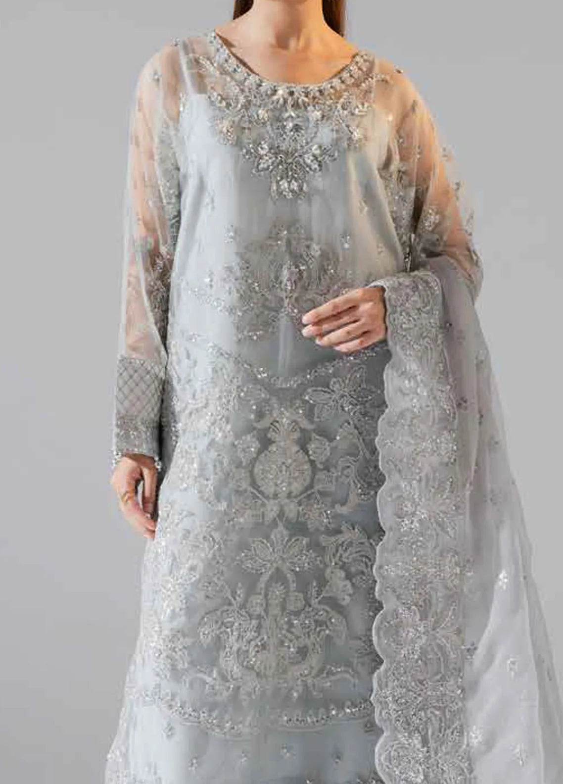 Zarez By Freesia Luxury Embroidered Unstitched 3pcs - Jotey