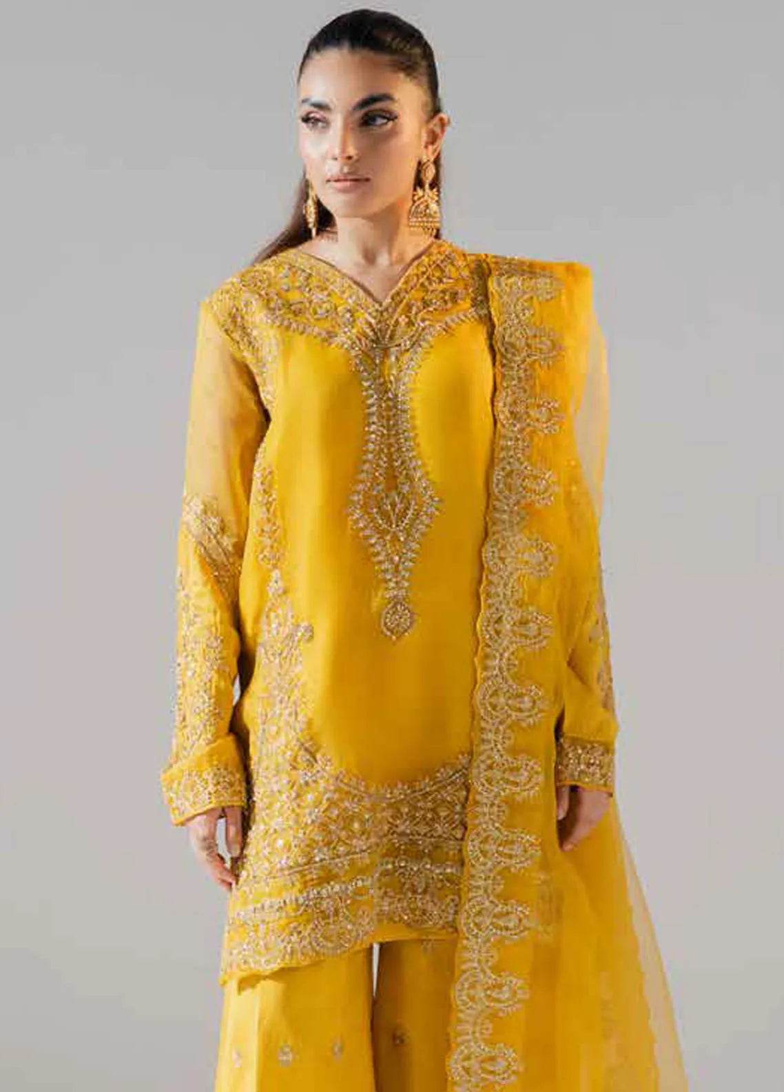 Zarez By Freesia Luxury Embroidered Unstitched 3pcs - Jotey
