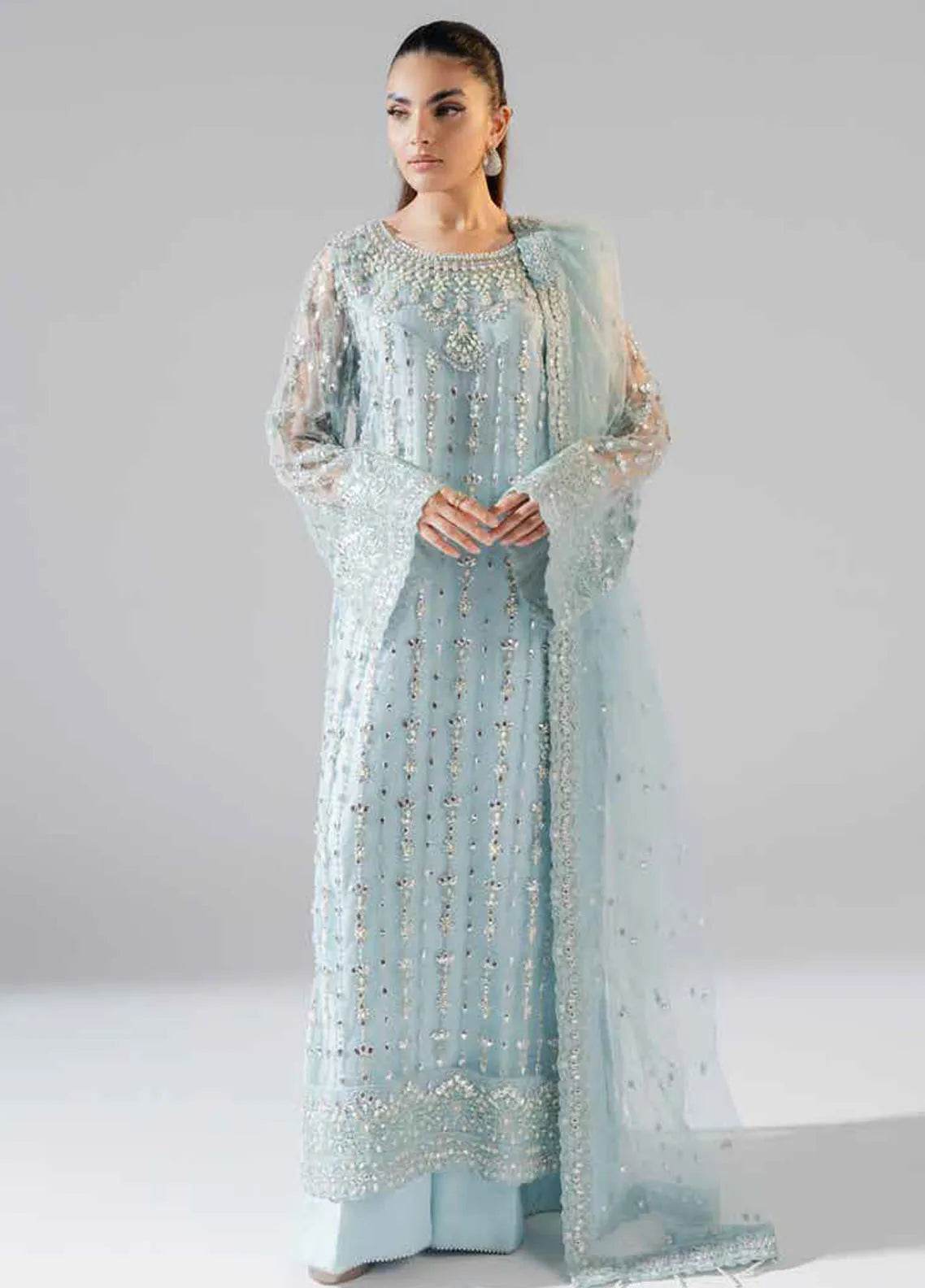 Zarez By Freesia Luxury Embroidered Unstitched 3pcs - Jotey