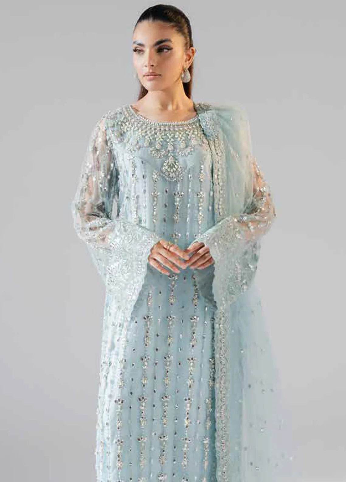 Zarez By Freesia Luxury Embroidered Unstitched 3pcs - Jotey