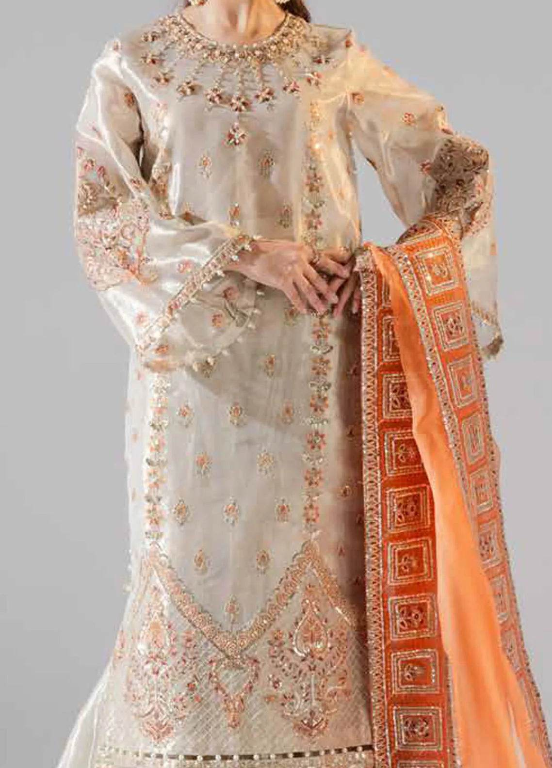 Zarez By Freesia Luxury Embroidered Unstitched 3pcs - Jotey