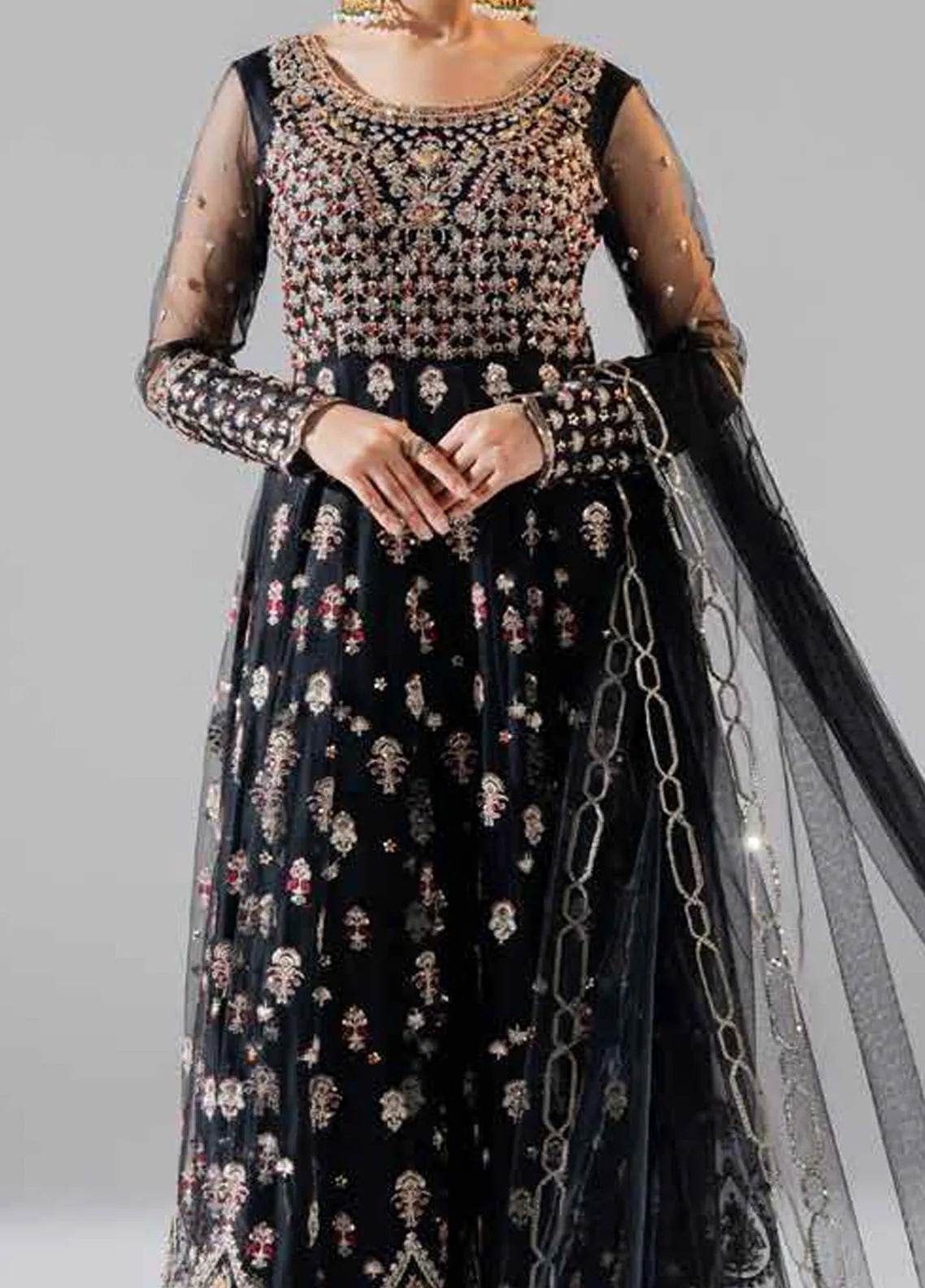 Zarez By Freesia Luxury Embroidered Unstitched 3pcs - Jotey